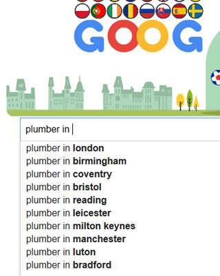 The keyword volume for plumbers searches