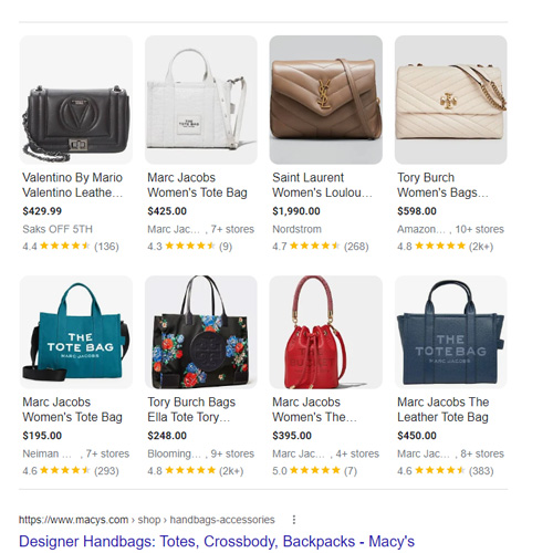 google product carousel