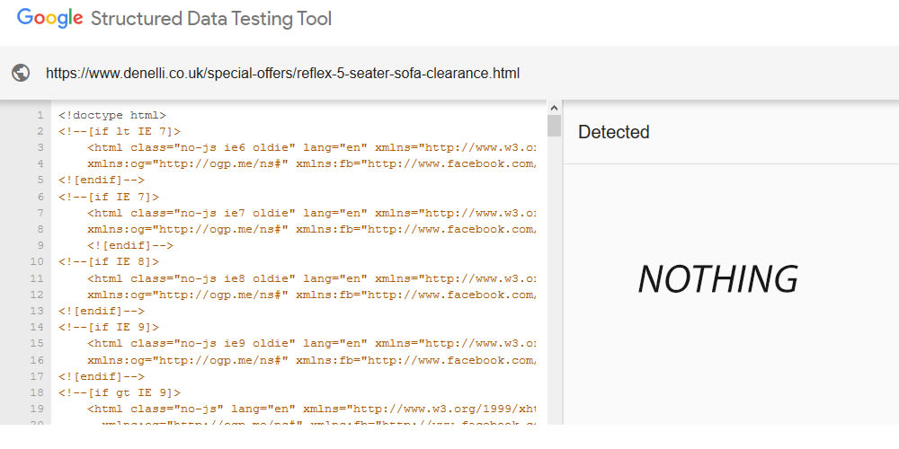 Missing structured data on products