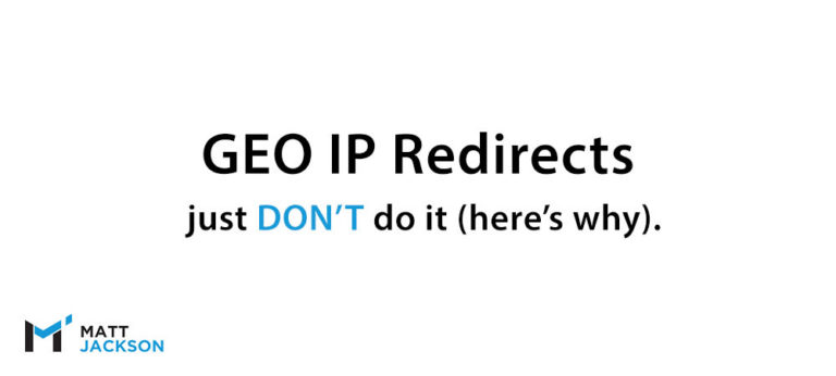 GEO ip redirects seo