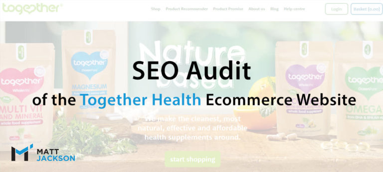 SEO audit of Together health supplements site