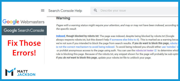 indexed though blocked by robots.txt message